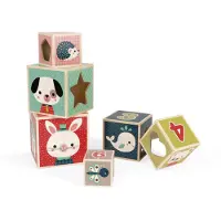 Janod - Houten stapeltoren - Baby forest blokken piramide