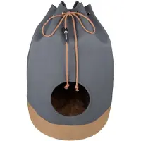 District 70 CASA - Opvouwbaar Katoenen Kattenhuis inclusief Kussentje - Cognac - 45 x 45 x 60 cm