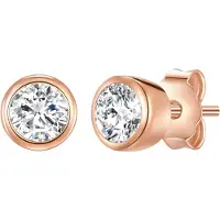 Rafaela Donata Oorbellen rose-goud / transparant