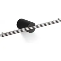 DECOR WALTHER WC Rolhouder Stone 2 Mat Zwart Mat RVS
