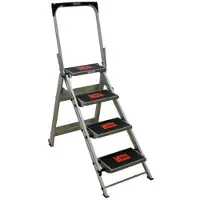 Altrex Safety Step 4 Trap - Enkel - Aluminium - 4 Treden - Met Beugel - Max. Werkhoogte 2,9m