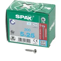 Spax 0207000500253 R 88093 Ruko m.Spitze/T-STAR VG Bolkop houtschroef 5 mm 25 mm T-STAR plus RVS A2 200 stuk(s)