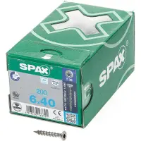 Spax 1197000600403 R 88091 Senkkopf T-STAR Houtschroef 6 mm 40 mm T-STAR plus RVS A2 200 stuk(s)