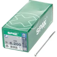 Spax Universele Schroeven Verzonken Kop - Deeldraad - T20 - 6.0x200 Mm (100st)