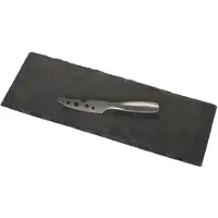 Boska Kaasset Leisteen S - Kaasplank met Mesje - Leisteen - Zwart/Zilver - 33 cm