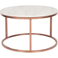 Beliani CORAL - Salontafel - Roségoud - RVS