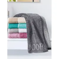 JOOP! Handdoeken Classic Doubleface Handdoek Antraciet 50 x 100 cm