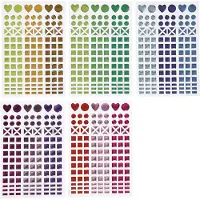 Packlinq Mozaiek stickers, d: 8-14 mm, vel 11x16,5 cm, diverse kleuren, 10vellen
