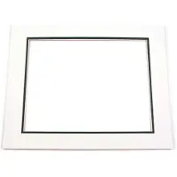 Packlinq Passepartout Dubbeldik Ivoor/Donker Groen 12,7x17,8cm met 9,2x14,3cm Venster