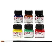 Packlinq Glas- en porseleinverf, kleuren assorti, classic, 6x20ml