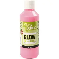 Packlinq Glow in the dark, fluorescerende lichtrood, 250ml