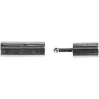 Packlinq Magnetische sluiting, afm 3x14 mm, gatgrootte 2 mm, verzilverd, 40stuks