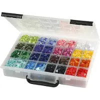 Packlinq Mini mozaiek, afm 5x5+10x10 mm, dikte 2 mm, incl. opbergdoos, 32x25gr