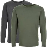 Minymo Bluse - 2er-Pack - Anthrazitgrau/Army - - 1 Jahr (80) - Blusen