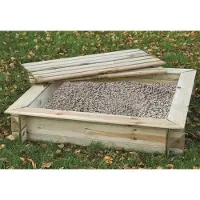 Tuindeco Zandbak Vierkant met deksel L120xB120xH24cm