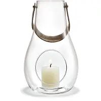 Holmegaard Design With Light Lantaarn 24,8 Cm Doorzichtig - Kandelaars Leer Clear - 4343501