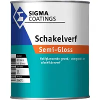 Sigma Schakelverf Semi-Gloss | Halfglans Eén-pot-systeem 1 LTR - Wit