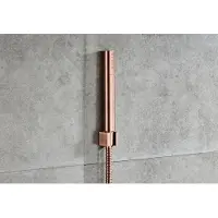Saniclear Copper thermostatische badkraan met handdouche geborsteld koper