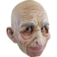 Ghoulish Head Without Chin Old Man Mask Beige Kinderen