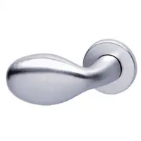 Intersteel gatdeel links knopkruk Druppel op rozet - chroom mat