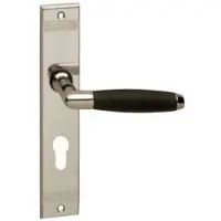 Intersteel Langschild recht met groef profielcilinder 55mm - nikkel glans