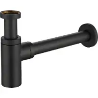 Wiesbaden UniMatch wastafelsifon 5/4" x 32 mm mat zwart