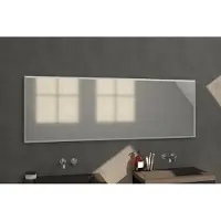 Brauer Onyx Spiegel 200x70cm - Frame Geborsteld Aluminium - Glas - Rechthoekig - Spiegels, Badkamerspiegels - 8720359339195