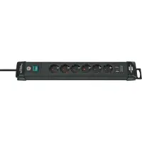 Brennenstuhl Stekkerdoos Premium-line 6-voudig Met Usb (type A) Zwart 3 Meter