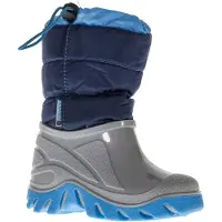 Winter-Grip Snowboot Junior Welly Walker Marine Blauw Grijs-Schoenmaat 32 - 33
