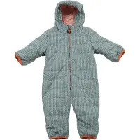 Ducksday - Kids Baby Snow Suit - Overall 74, turkoois/grijs