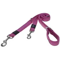 Rogz verstelbare hondenriem Snake M Roze
