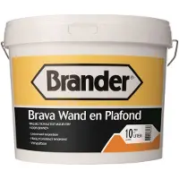 Brander Brava Wand En Plafond | Matte Muurverf en Plafondverf 10 LTR - Wit