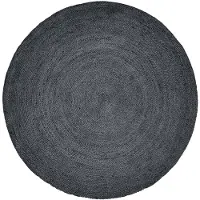 Nordal Jute vloerkleed rond 150cm zwart