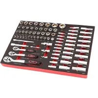 HBM 80 Delige ¼ inch, 3/8 inch en 1/2 inch Doppenset Foam Inlay