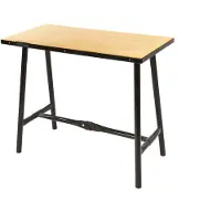 HBM 100 cm Zware Kwaliteit Opvouwbare Werkbank met Houten Blad ZWART