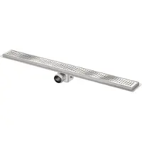 Van den berg afvoergoot 120cm m/ flens zijafvoer 50 mm RVS