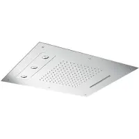 Hotbath Mate M191 Hoofddouche 48 X 63 Cm Geborsteld Nikkel - Messing - Kranen, Douchekranen, Hoofddouches - 8719638612609 - Kranen, Douchekranen, Hoofddouches