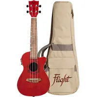 Flight : Gemstone DUC380 Elec Con Ukulele - Coral -