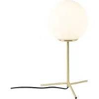QAZQA Art deco tafellamp messing met opaal glas 45,5 cm - Pallon