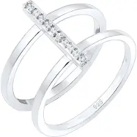 Elli Ring zilver / transparant