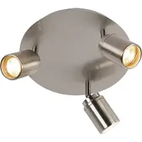 QAZQA Moderne badkamer spot staal 3-lichts IP44 - Ducha