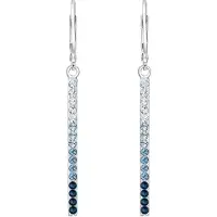 Elli Oorbellen saffier / lichtblauw / zilver / transparant
