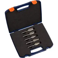 Rotec 5-dlg. set stiftfrezen ø9,6mm, STEEL-vertand (Z7) 1x model A,C,F,G en L - 9003064