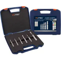 Rotec HSS-E uni.fr.set '605',ongec.ø4-12,DIN844, Z3, 6dlg.ABS-cass - 6059412