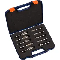Rotec 10-dlg. set stiftfrezen kruisvertanding (Z6) - ø 12,7 mm 1x model A,B,C,D,E,F,G,H,L en M - 9003072