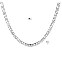Trendjuwelier huiscollectie 1021146 Zilveren Ketting Gourmet 4,0 mm 60 cm