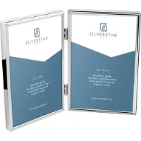 Zilverstad fotolijst Sweet Memory dubbel glanzend - 10 x 15 cm - zilverkleurig