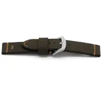 Claudio Calli Horlogeband H128 Bison Leder Zwart 22 mm NFC