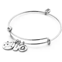 CO88 Collection Collection Zodiac 8CB 90276 Stalen Armband met Hangers - Sterrenbeeld Weegschaal - One-size - Zilverkleurig