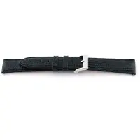 Claudio Calli Horlogeband F160 Lizard Zwart Leer 18x16 mm